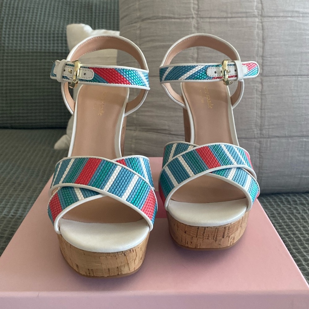 New with Box, Kate Spade Striped Raffia ♠️